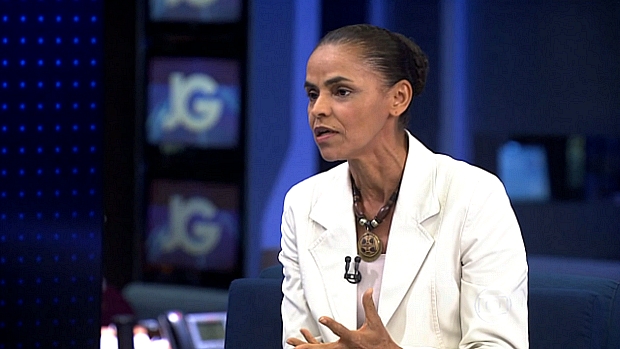 Marina Silva em entrevista ao Jornal da Globo