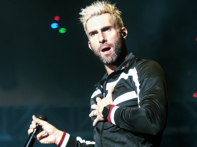 Adam Levine, vocalista da banda Maroon 5 se apresenta em Porto Alegre, na capital gaúcha