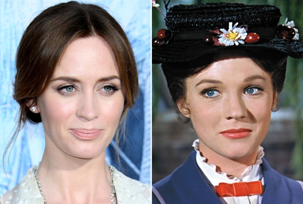 Emily Blunt e Mary Poppins (Julie Andrews)