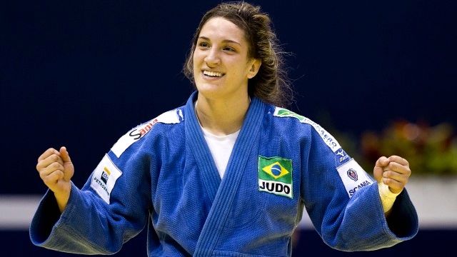 A judoca Mayra Aguiar, esperança de medalha brasileira no judô na Olimpíada de 2016