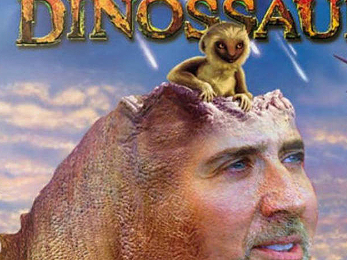 Nicolas Cage protagonizou também o filme Dinossauro, da Disney