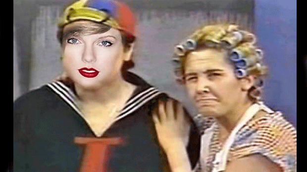 A mão de Taylor Swift chegou a ser comparada à Dona Florinda, personagem cuja frase principal é: "não se misture com essa gentalha". A mão de Taylor Swift chegou a ser comparada à Dona Florinda, personagem cuja frase principal é: "não se misture com essa gentalha".