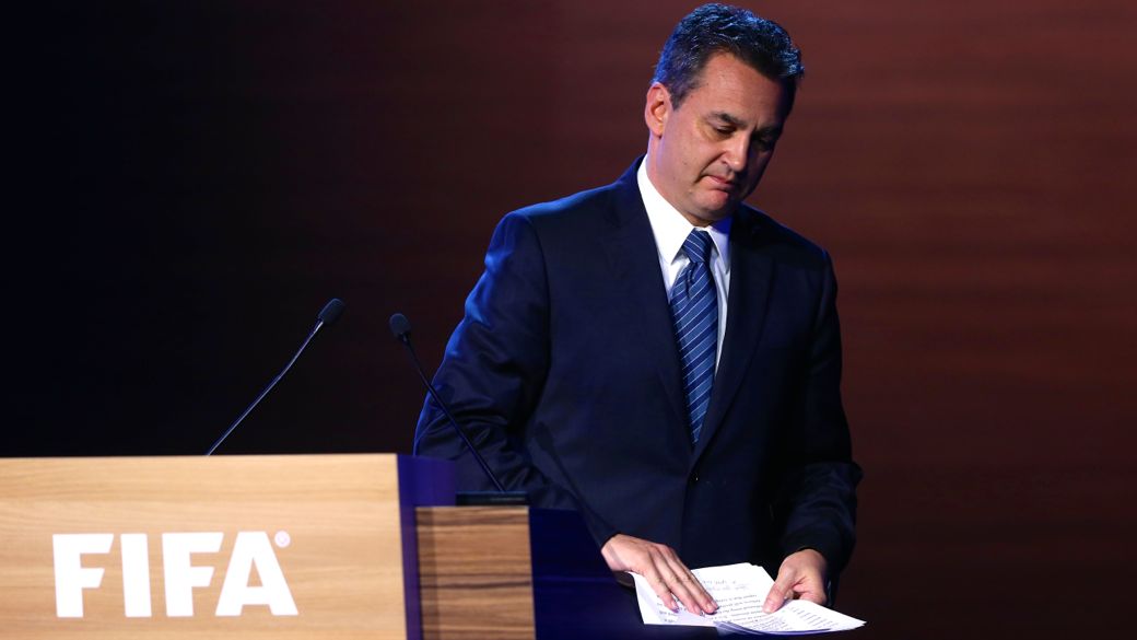 Michael Garcia, do Comitê de Ética da Fifa, no Congresso da entidade, pouco antes da Copa do Mundo, em São Paulo