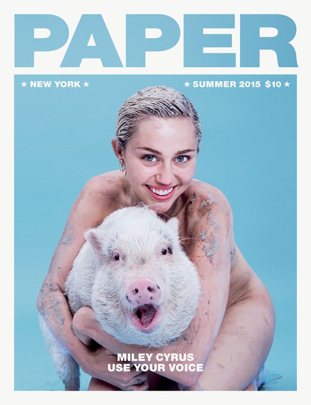 Miley Cyrus na capa da revista americana Paper