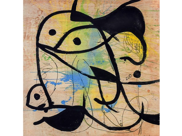 Joan Miró, Cabeça, 1979, óleo e lápis sobre compensado, 122 x 122 cm