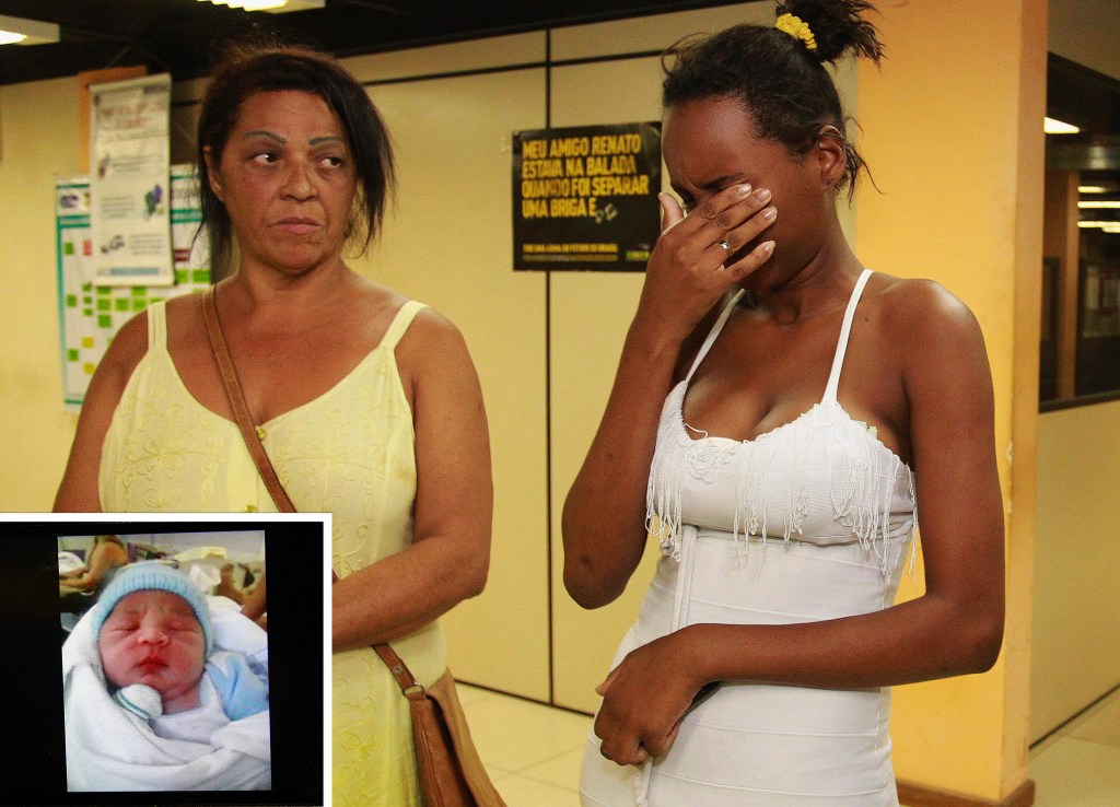 Kaizo recém-nascido de apenas 17 dias, é sequestrado em Campo Grande (RJ). Na foto, Kátia Maria Augusta (avó do bebê) e Caroline Augusto de Souza (mãe), de 17 anos
