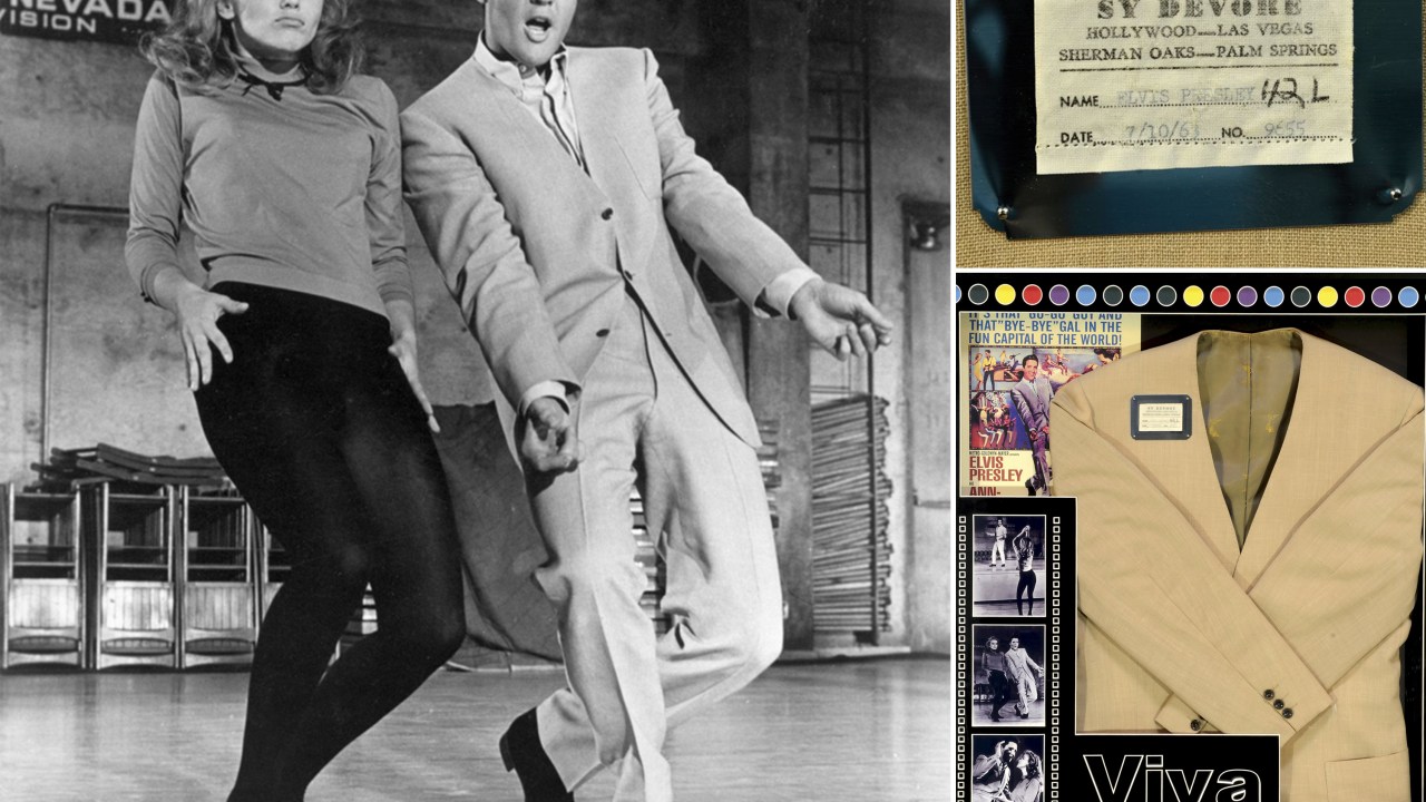 Jaqueta usada por Elvis Presley na cena em que dança com Ann-Margret no filme 'Viva Las Vegas' de 1964
