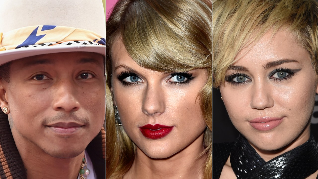 Pharrell Williams, Taylor Swift e Miley Cyrus