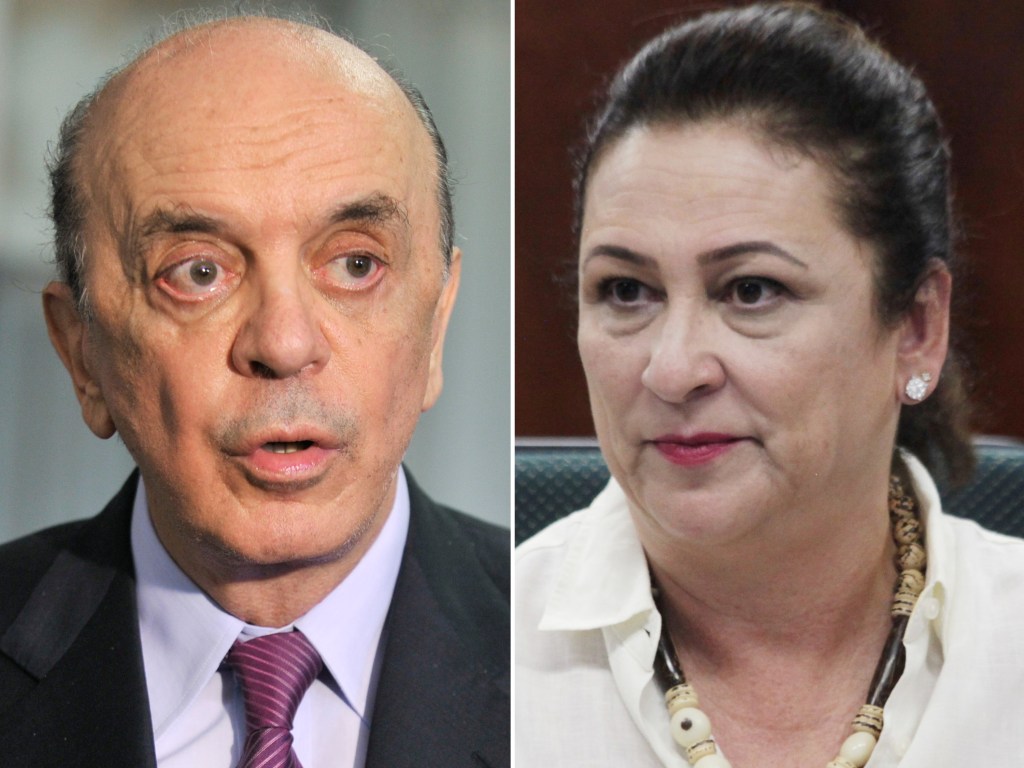 O senador José Serra e a ministra da Agricultura Katia Abreu