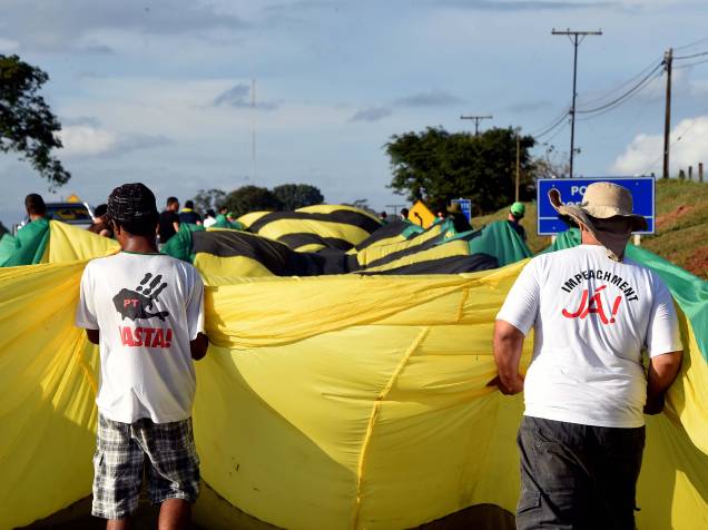 A Marcha Pela Liberdade saiu de São Paulo em 24 de abril rumo a Brasília para pedir o impeachment de Dilma Rousseff