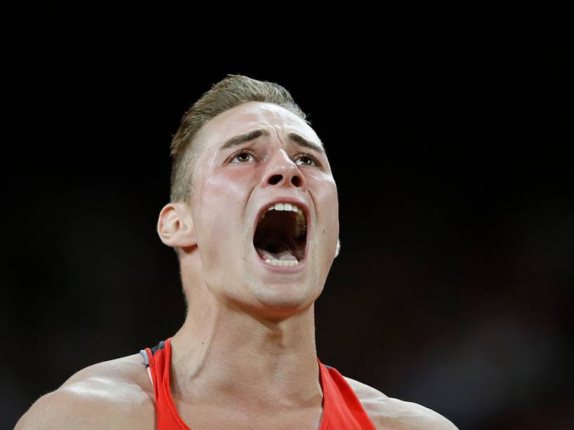 O alemão Johannes Vetter durante o Mundial de Atletismo em Pequim