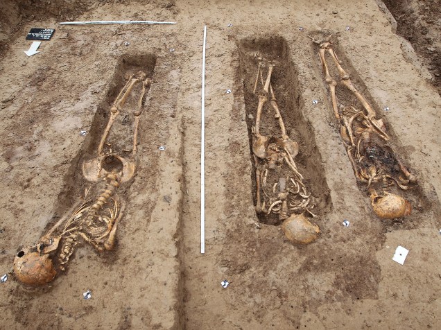Esqueletos de soldados do exército de Napoleão são descobertos em um canteiro de obras em Frankfurt, na Alemanha - 17/09/2015