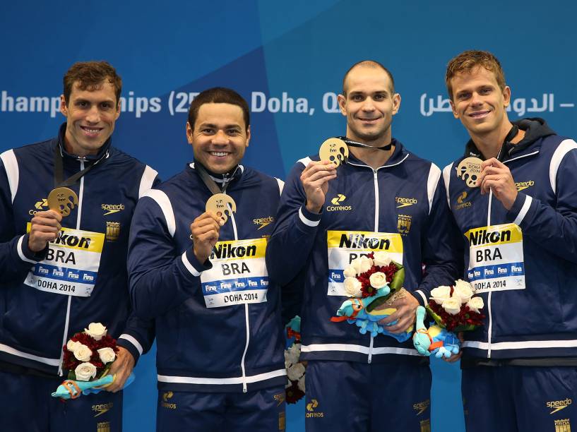 4x50 m medley: Guilherme Guido, Felipe França, Nicholas Santo e Cesar Cielo