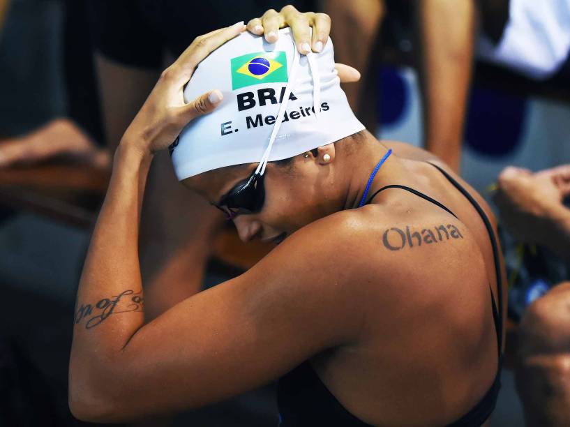 Etiene Medeiros durante 44º Troféu José Finkel de Natação, o Campeonato Brasileiro da modalidade, que está sendo realizado no Clube Pinheiros, em São Paulo