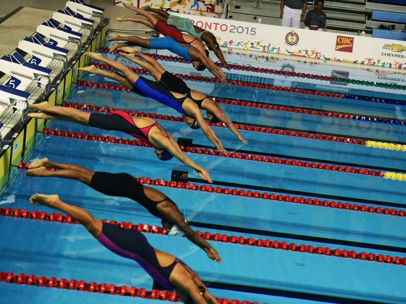 Final do 100m livre nos Jogos Pan-Americanos de Toronto, no Canadá