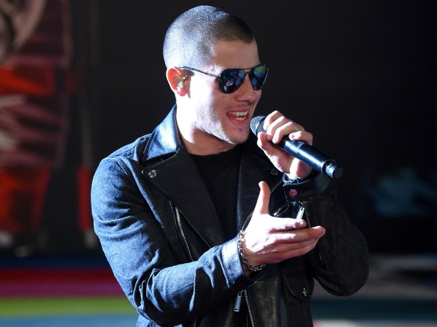Nick Jonas no Video Music Awards, da MTV, em Los Angeles, neste domingo (30)