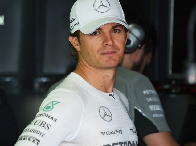 Nico Rosberg da Mercedes durante treino classificatório para o Grande Prêmio do Brasil de Fórmula 1