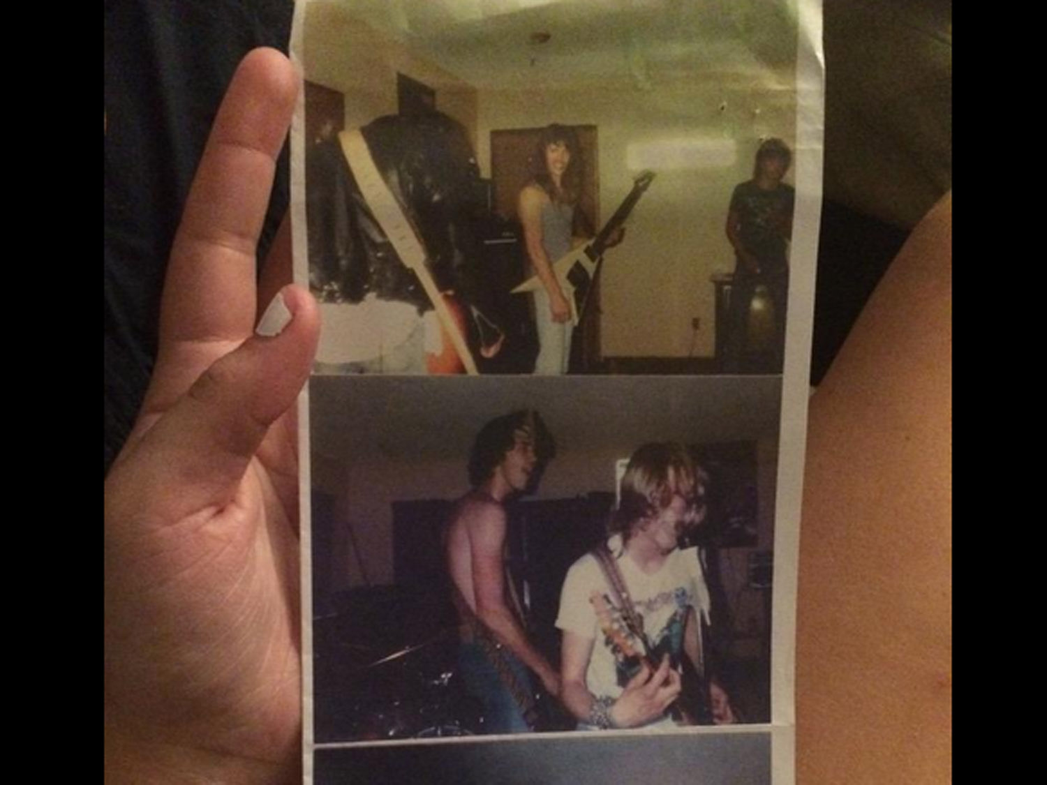 Fotografia encontrada por Maggie Poukkula do primeiro show do Nirvana, em março de 1987, na cidade de Richmond, Washington (EUA)