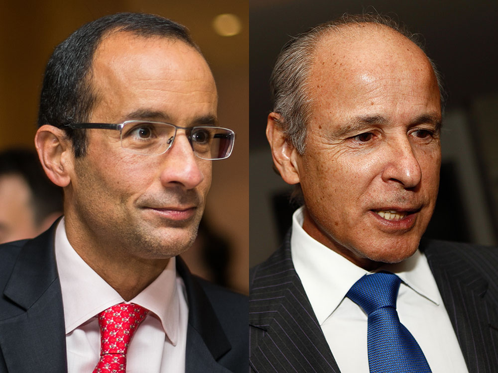 O presidente da Odebrecht, Marcelo Odebrecht, e o presidente da Andrade Gutierrez, Otávio Marques de Azevedo