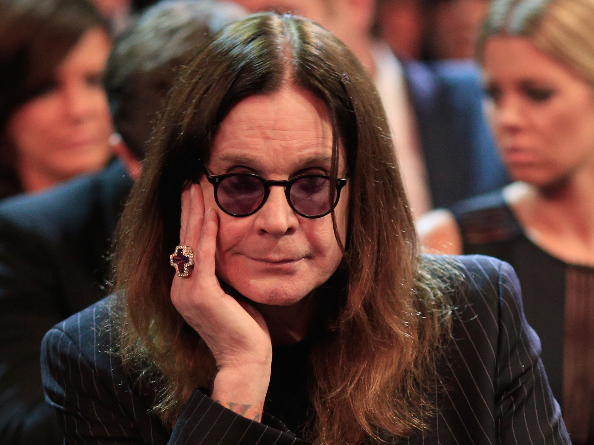O cantor Ozzy Osbourne, durante o Grammy Awards 2014, em Los Angeles, na Califórnia