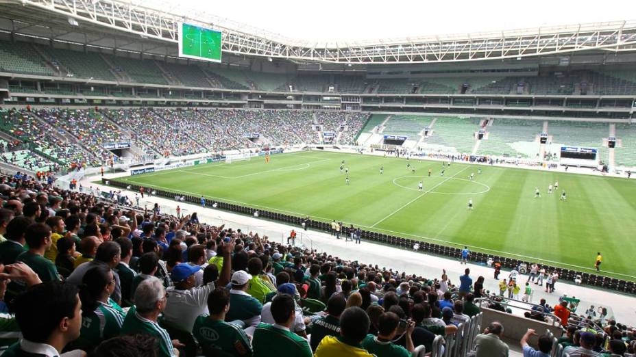 Evento-teste da nova arena do Palmeiras, que recebeu um amistoso entre antigos ídolos do clube no último fim de semana