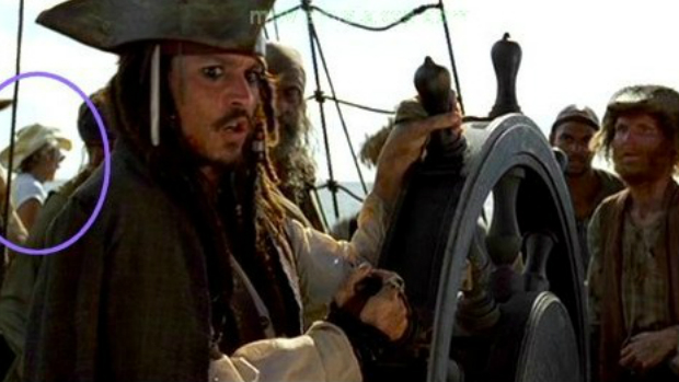 Gafe no filme Piratas do Caribe: A Maldição do Pérola Negra (2003)