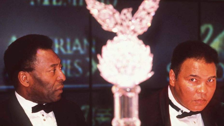 Pelé e Muhammad Ali, dois dos maiores atletas de todos os tempos