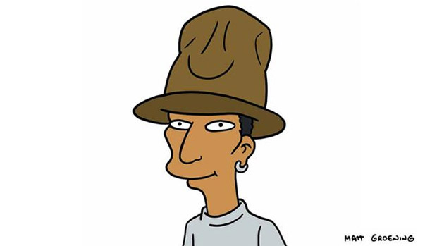 Pharrell Williams, em sua versão Simpsons
