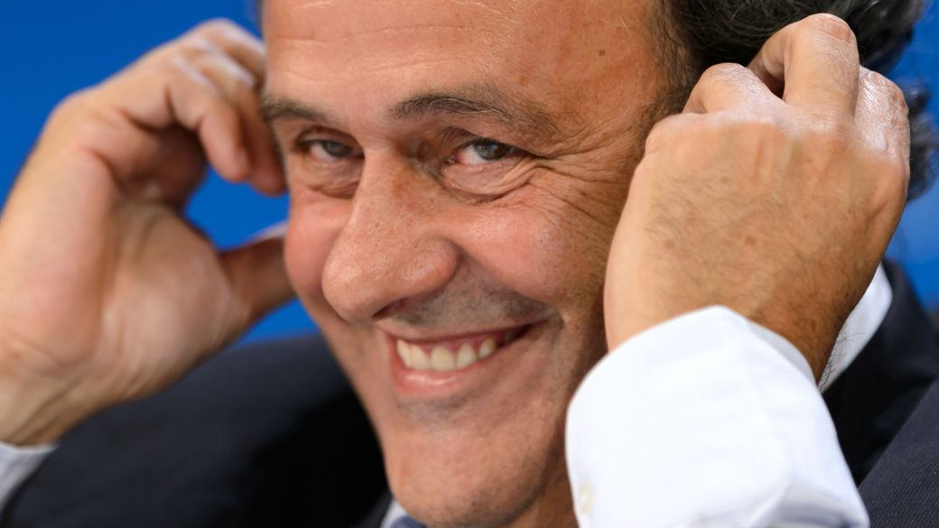 Michel Platini, presidente da Uefa, no anúncio das sedes da Eurocopa de 2020, nesta sexta-feira, em Genebra, na Suíça