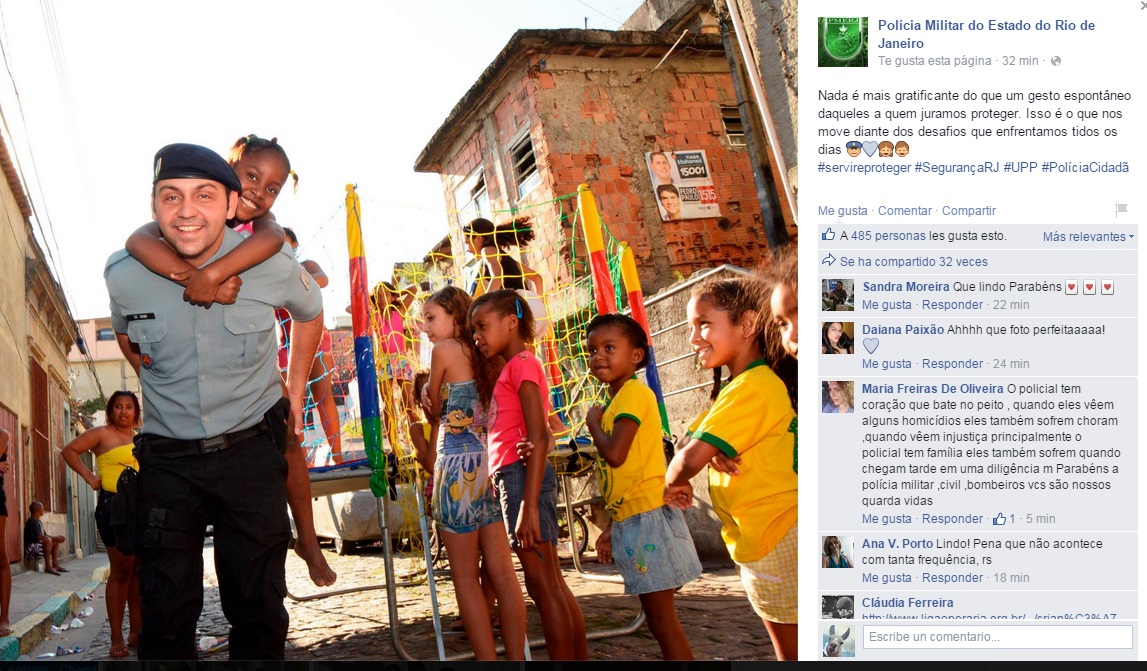 Perfil da PM do Rio de Janeiro no Facebook tenta mudar imagem pública de desconfiança em relação à corporação