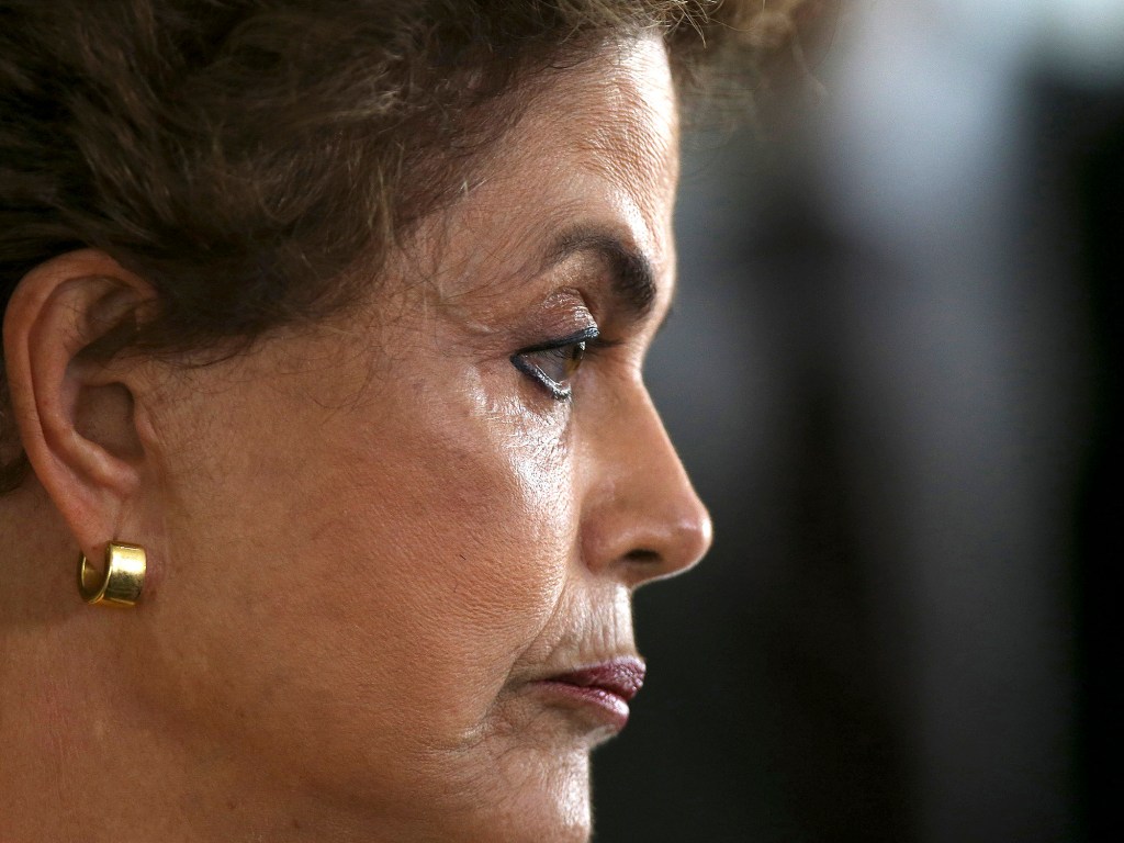 A presidente Dilma Rousseff no Palácio do Planalto, em Brasília (DF) - 05/04/2016