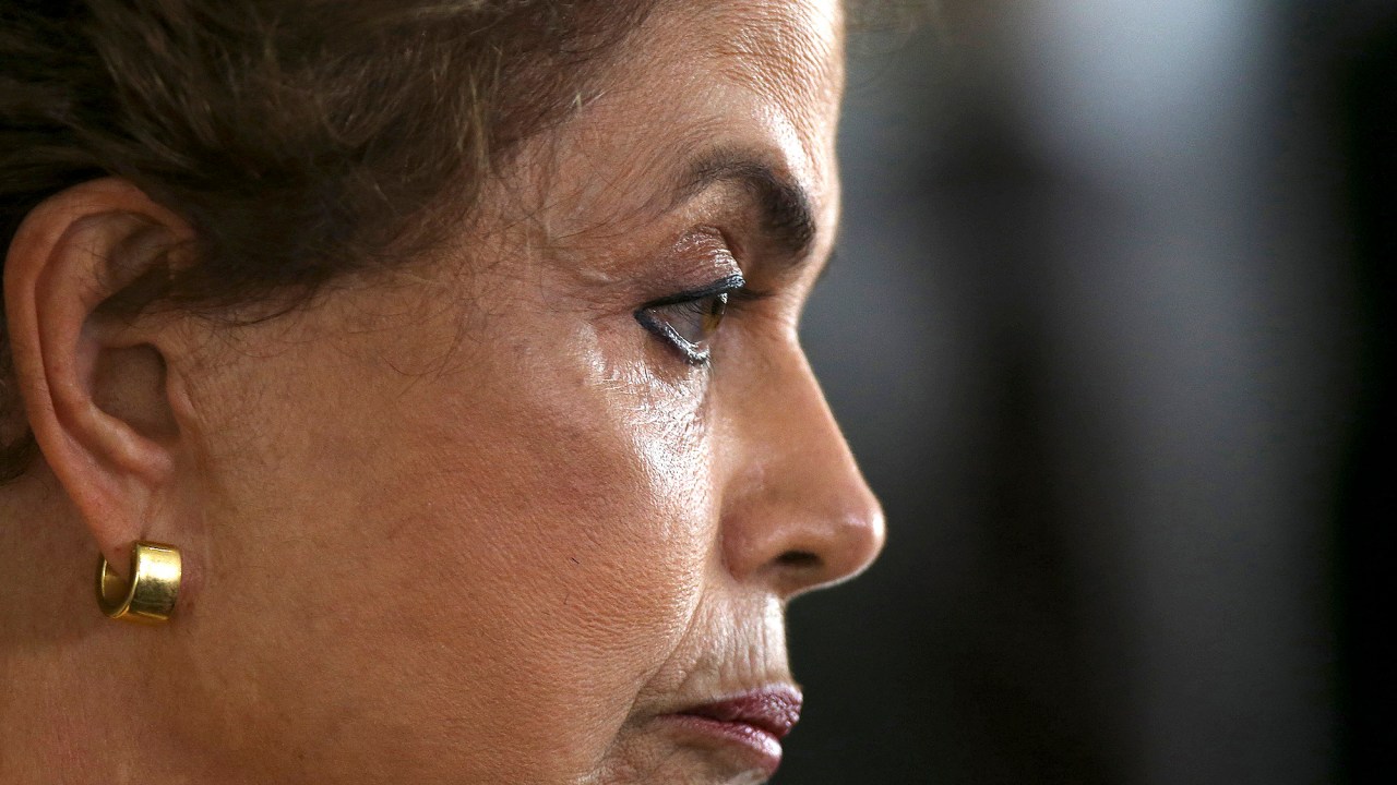 A presidente Dilma Rousseff no Palácio do Planalto, em Brasília (DF) - 05/04/2016