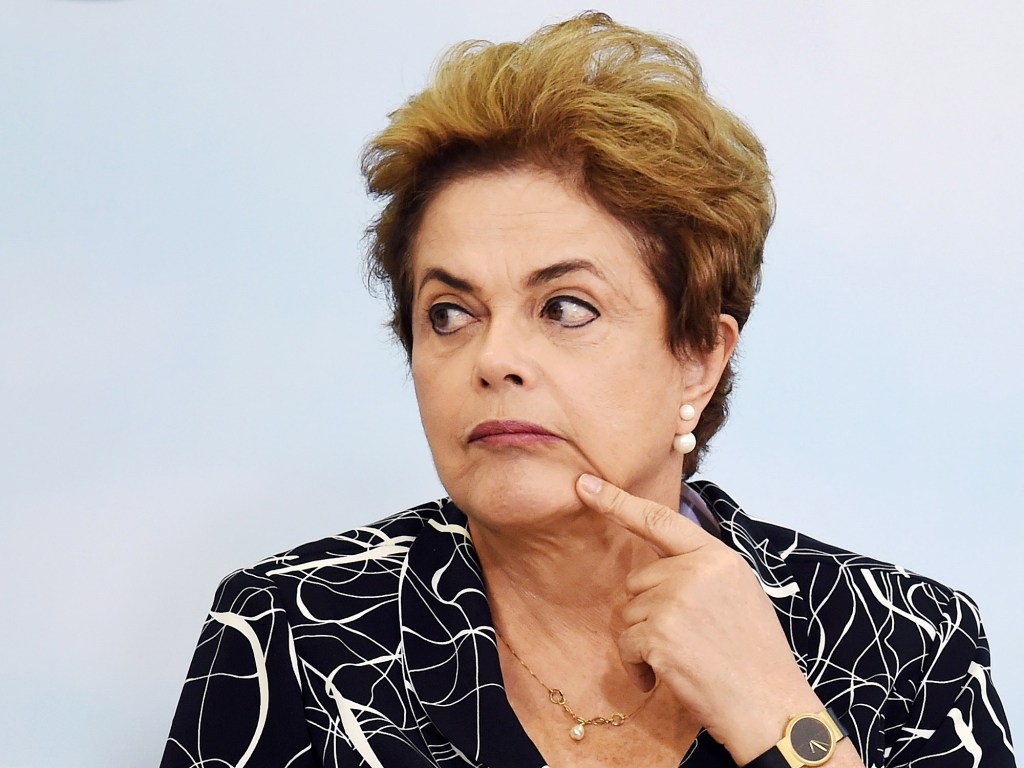 A presidente Dilma Rousseff em cerimônia no Palácio do Planalto