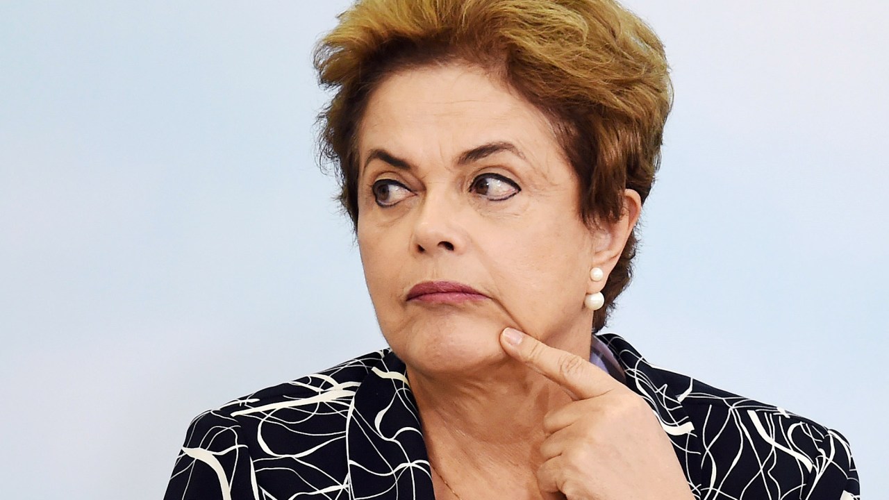 A presidente Dilma Rousseff em cerimônia no Palácio do Planalto