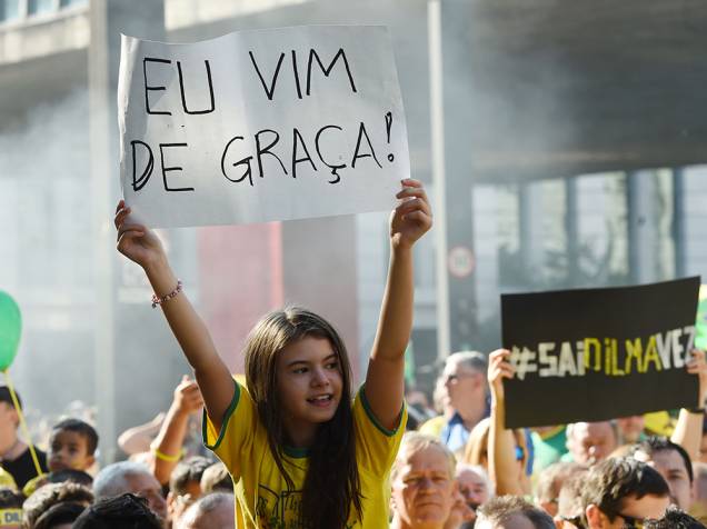 Manifestação em São Paulo contra o governo do PT