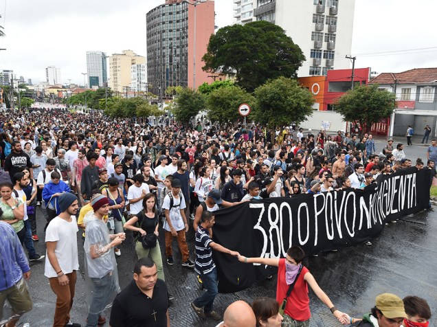 Manifestações na região do Largo da Batata, em São Paulo
