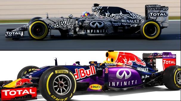 Red Bull utilizou um modelo camuflado nos testes de pré-temporada, mas voltará a usar tons de azul e roxo ao longo da temporada