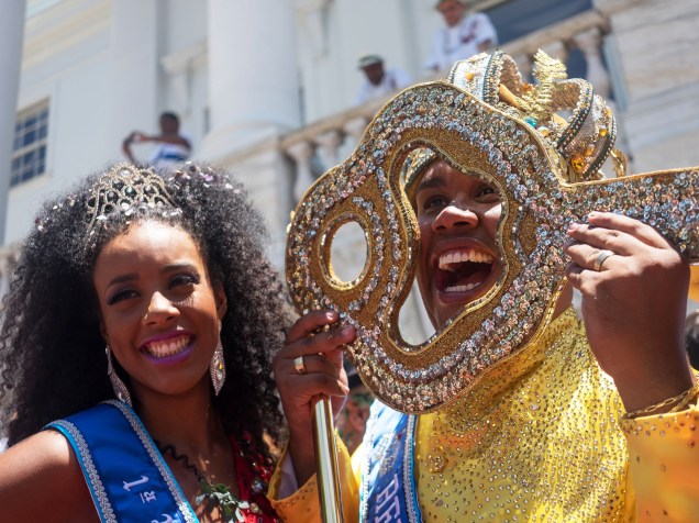 O prefeito Eduardo Paes realizou a entrega da chave da cidade ao Rei Momo na manha desta sexta-feira, no Palácio do Catete, Botafogo, sede da prefeitura do Rio de Janeiro