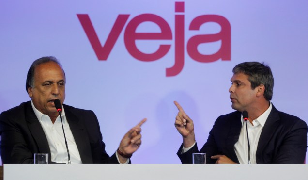 Pezão e Lindberg no Debate Veja entre candidatos ao governo do Rio