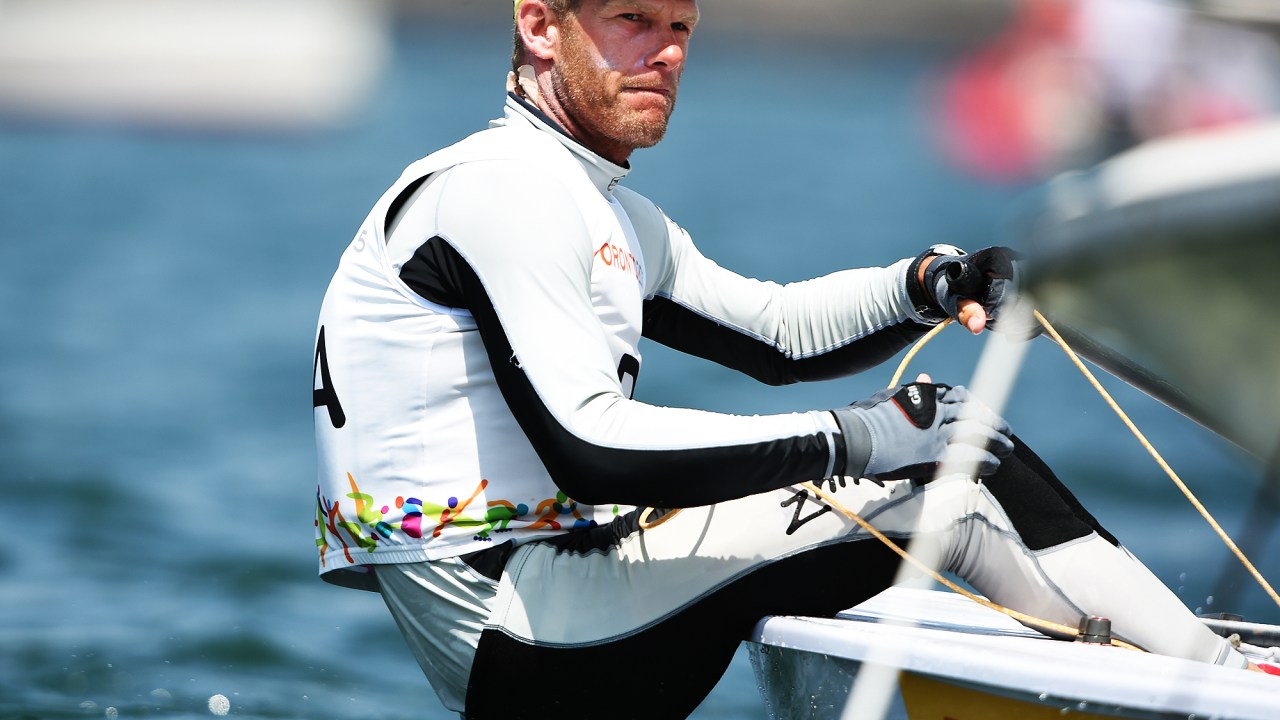 O velejador Robert Scheidt fica com a prata na classe Laser nos Jogos Pan-Americanos de Toronto, no Canadá - 18/07/2015
