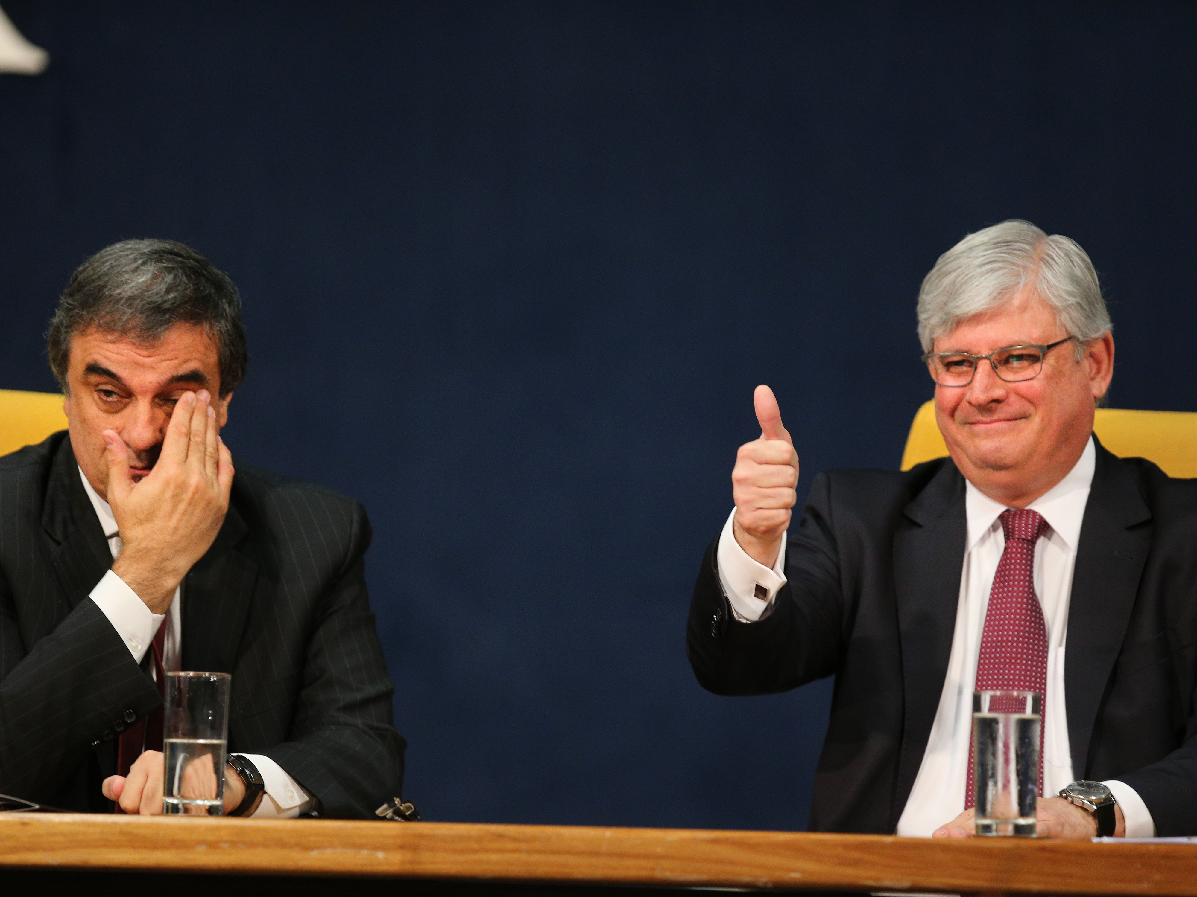 Janot (dir), ao lado do ministro da Justiça, José Eduardo Cardozo