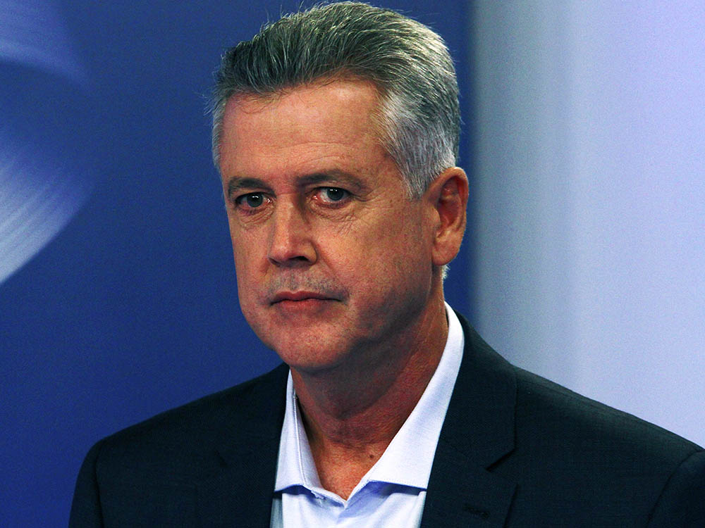 Rodrigo Rollemberg (PSB), durante debate promovido pela TV Globo, em Brasília (DF)