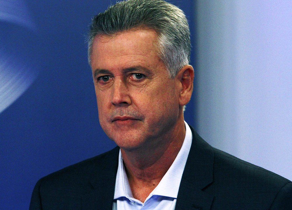 Rodrigo Rollemberg (PSB), durante debate promovido pela TV Globo, em Brasília (DF)