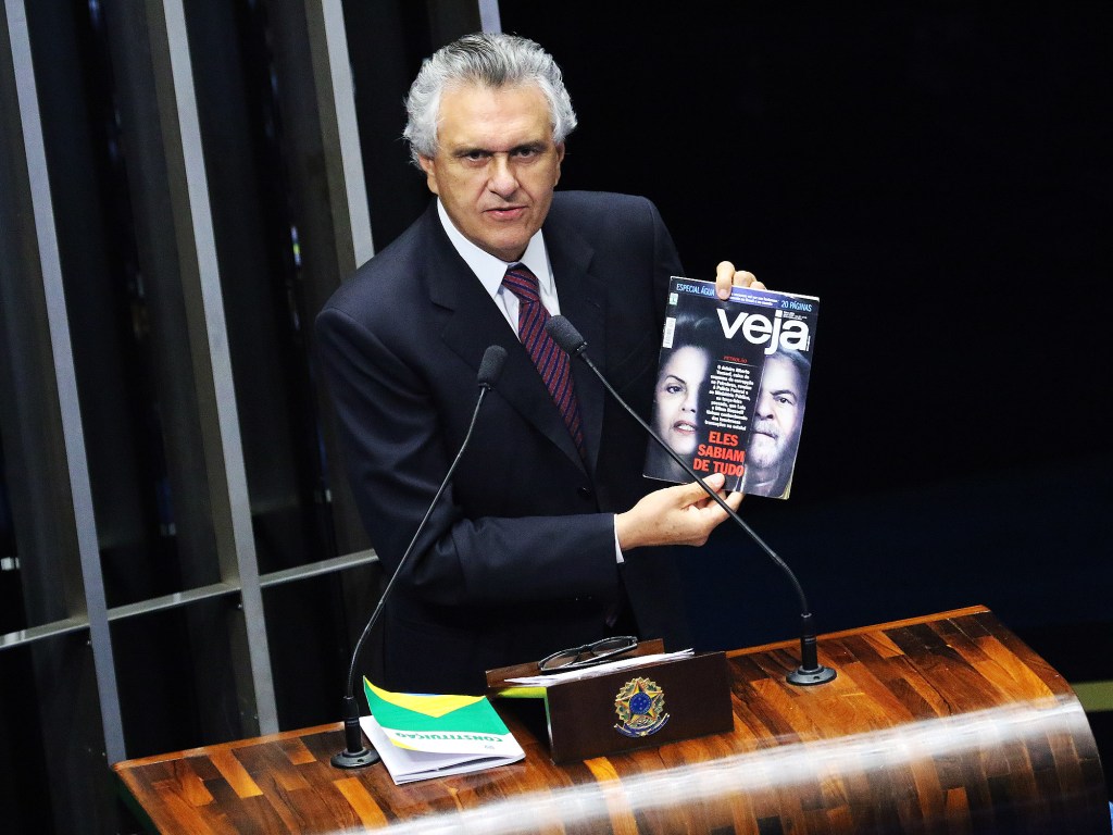 O senador Ronaldo Caiado (DEM-GO), no plenário do Senado durante sessão deliberativa ordinária