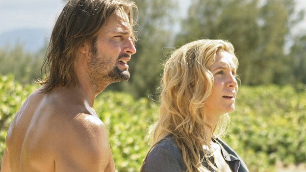 Sawyer (Josh Holloway) e Juliet (Elizabeth Mitchell) na série Lost