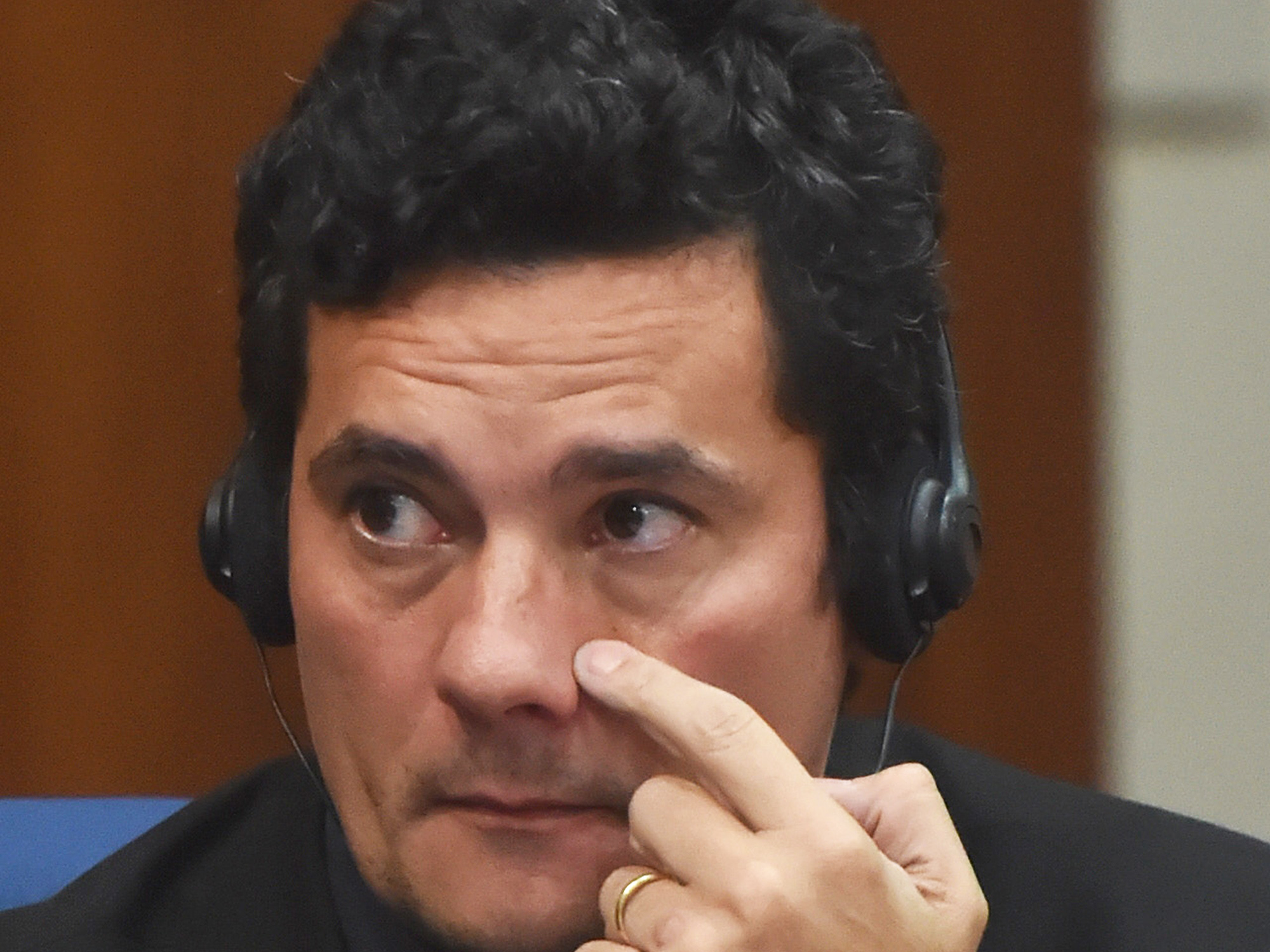 O juiz federal Sérgio Moro, da 3ª Vara Criminal de Curitiba, durante sessão em São Paulo (SP), nesta terça-feira (29)