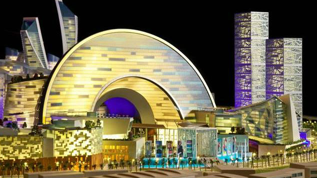 Detalhe do projeto "Shopping do Mundo" a ser construído em Dubai