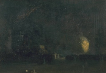 Nocturne: Black and Gold – The Fire Wheel, 1875, de James Abbott McNeill Whistler (1834-1903)