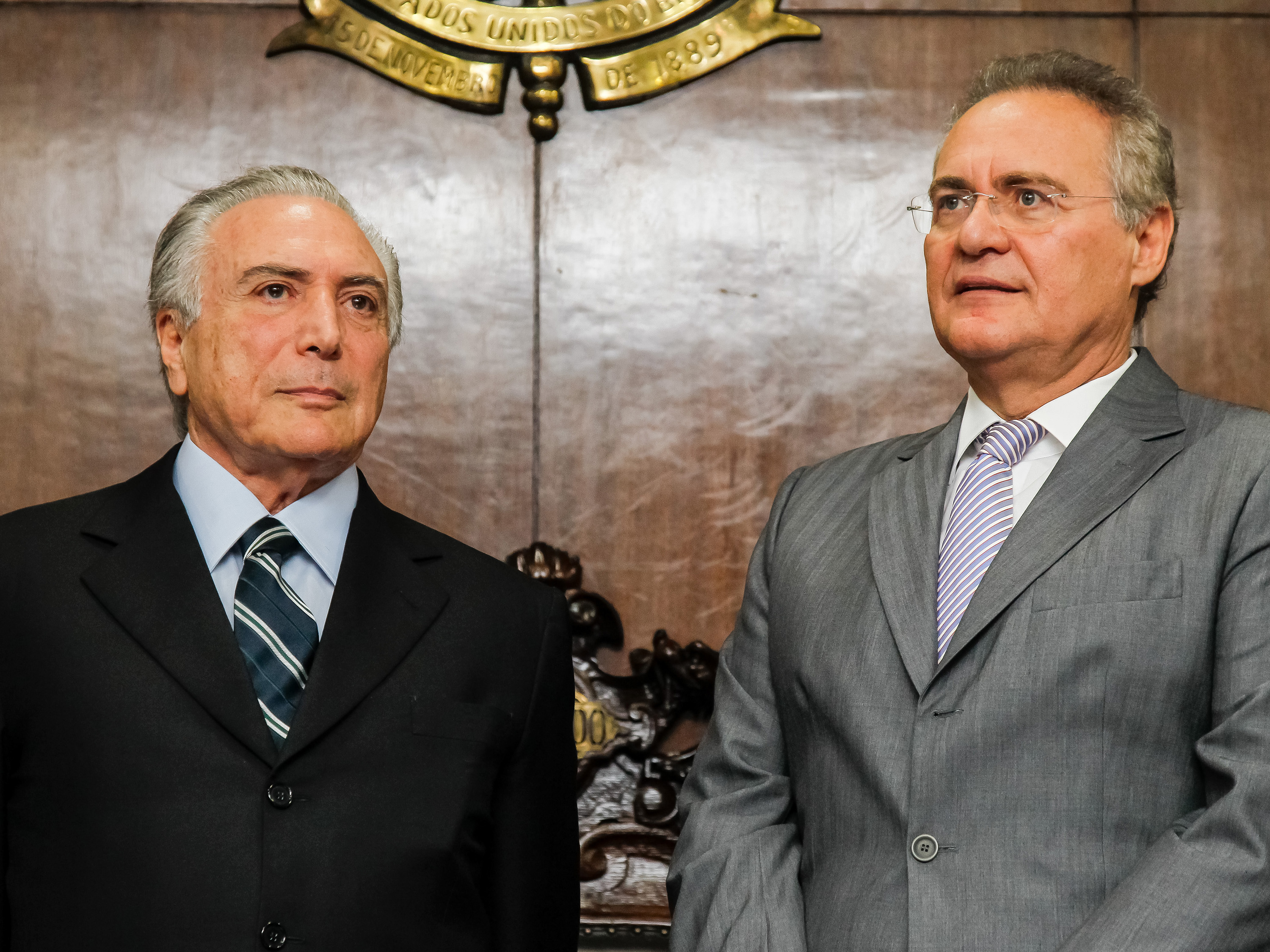 Michel Temer e Renan Calheiros