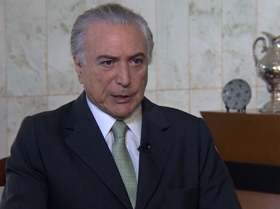 Michel Temer concede entrevista à CNN no Palácio do Jaburu